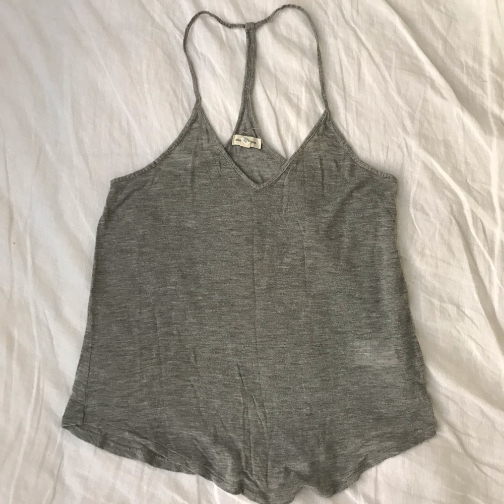 Silence + noise sheer t back tank